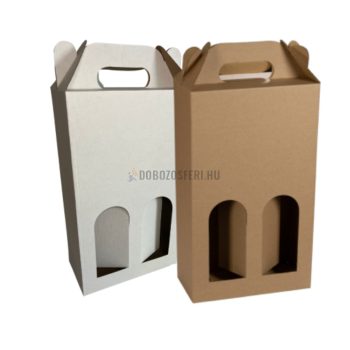 Pezsgős, boros - 2 ablakos - 18,5x9,5x31,5 cm